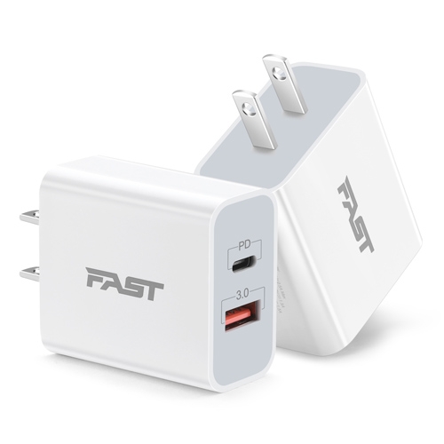 USB C Wall Charger, PD Fast Charger, JUNVANG 2-Pack 20W Dual Port USB C Power Adapter Wall Plug Charger Block Brick Cube Compatible with iPhone 13 Pro Max 13 12 Mini 11 XS XR X 8 Plus, iPad, AirPods