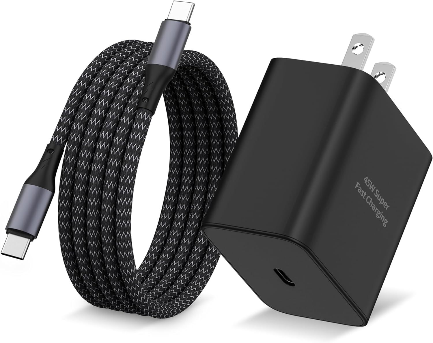 S24/S23 Ultra Fast Samsung Charger, 45W Type C Super Fast Charging Block with 6FT USB C to C Cable Android Phone Charger Cord for Samsung Galaxy S24 Ultra/S24/S24+/S23/S22/S21/S20 Ultra, Note 20/10
